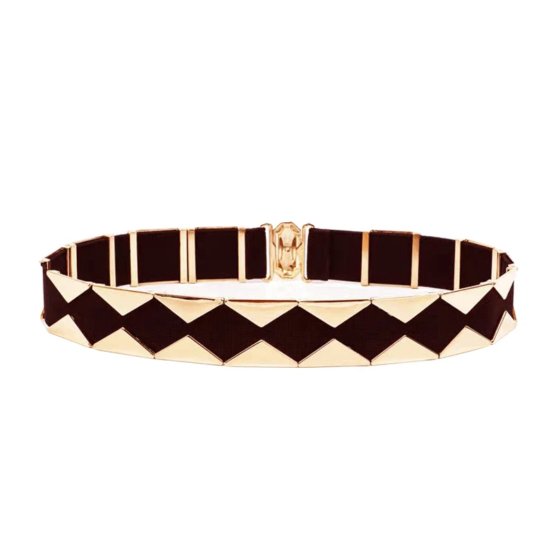 Women's Wide Elastic Waist Belt Gold Metal Plate Dress Belts for Lady Female Fashion Waist Strap Belt Retro Obi Waistband
Women's Wide Elastic Waist Belt Gold Metal Plate Dress Belts for Lady Female Fashion Waist Strap Belt Retro Obi Waistband