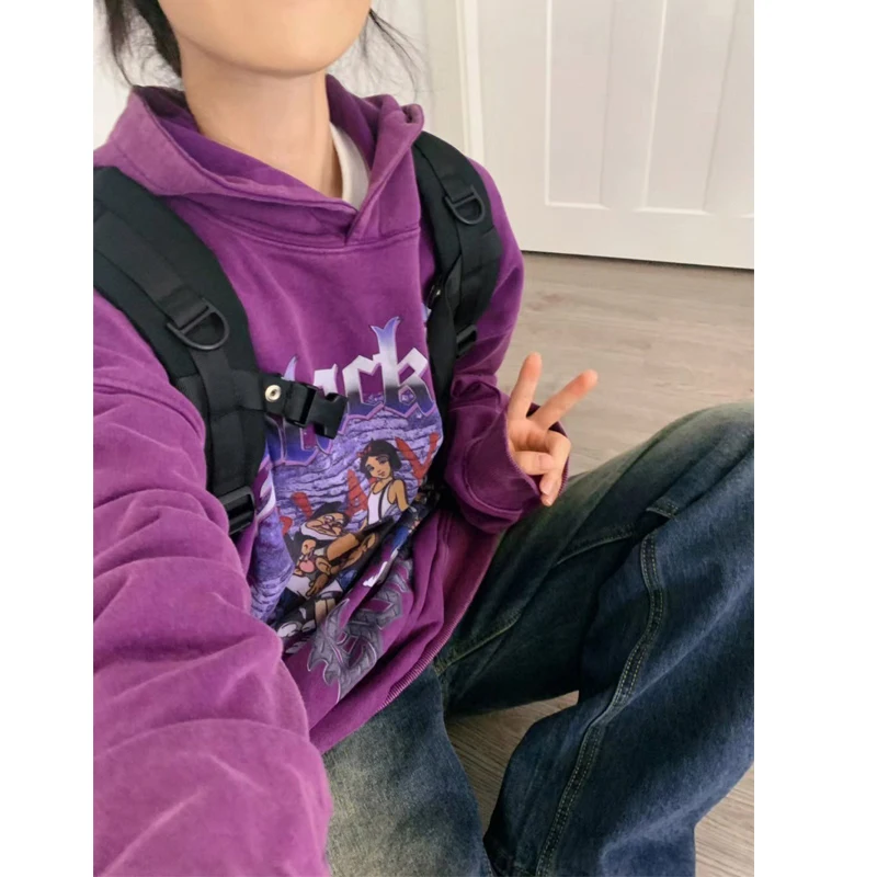 Silver Velvet Pure Cotton Hoodie Letter Print High Street Style Winter New Arrival American Retro Grape Purple Fleece Jacket
Silver Velvet Pure Cotton Hoodie Letter Print High Street Style Winter New Arrival American Retro Grape Purple Fleece Jacket