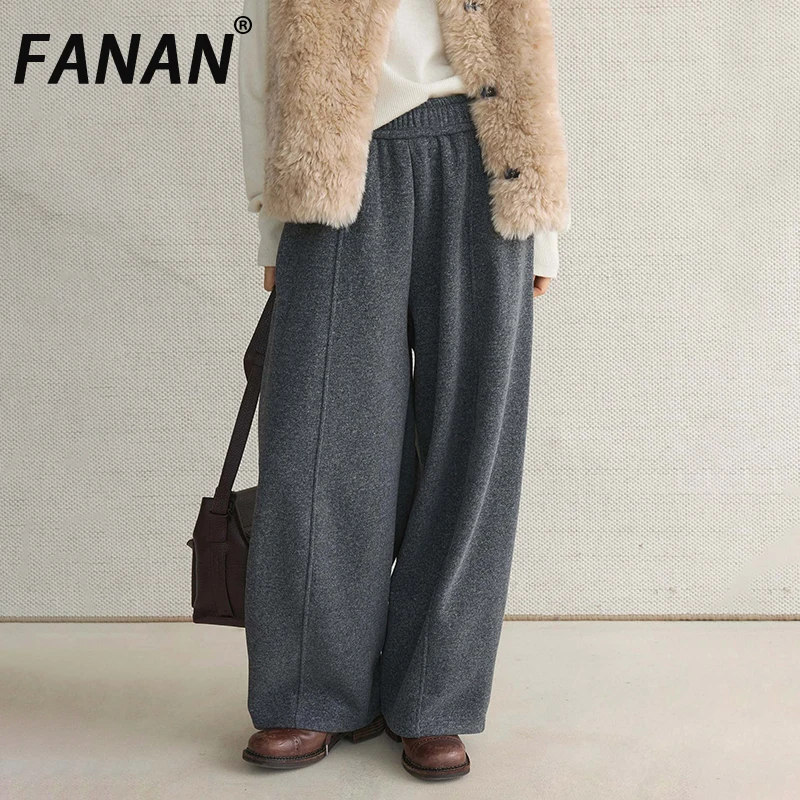 FANAN корейский стиль толстые теплые шерстяные брюки женские эластичные прямые широкие брюки с высокой талией модные зимние новые брюки
FANAN корейский стиль толстые теплые шерстяные брюки женские эластичные прямые широкие брюки с высокой талией модные зимние новые брюки