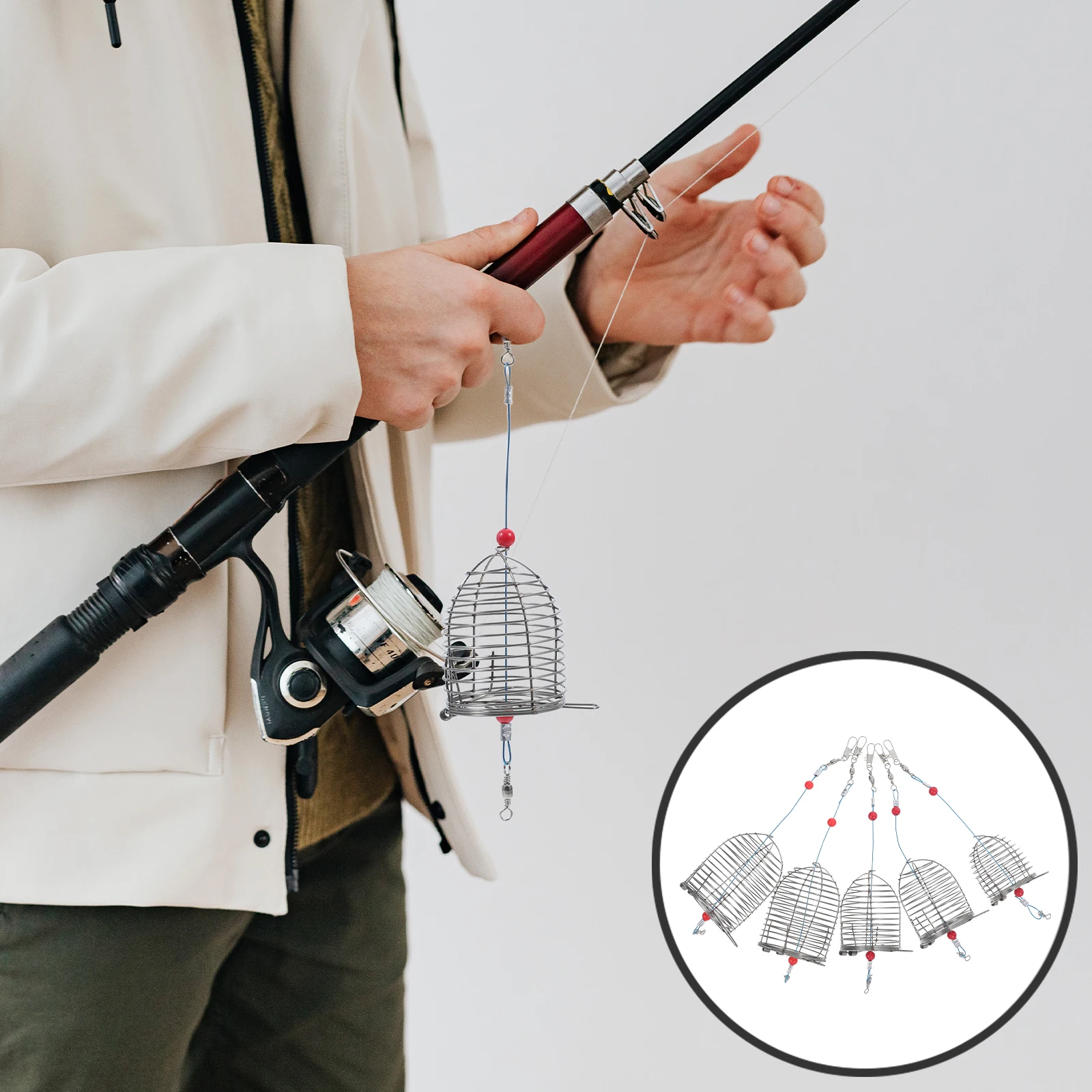 5pcs Stainless Steel Bait Cage Nets 3 Sizes Fishing Lure Trap Durable Portable Crab Lobster Minnow Shrimp Catching Eels Smelt
5pcs Stainless Steel Bait Cage Nets 3 Sizes Fishing Lure Trap Durable Portable Crab Lobster Minnow Shrimp Catching Eels Smelt