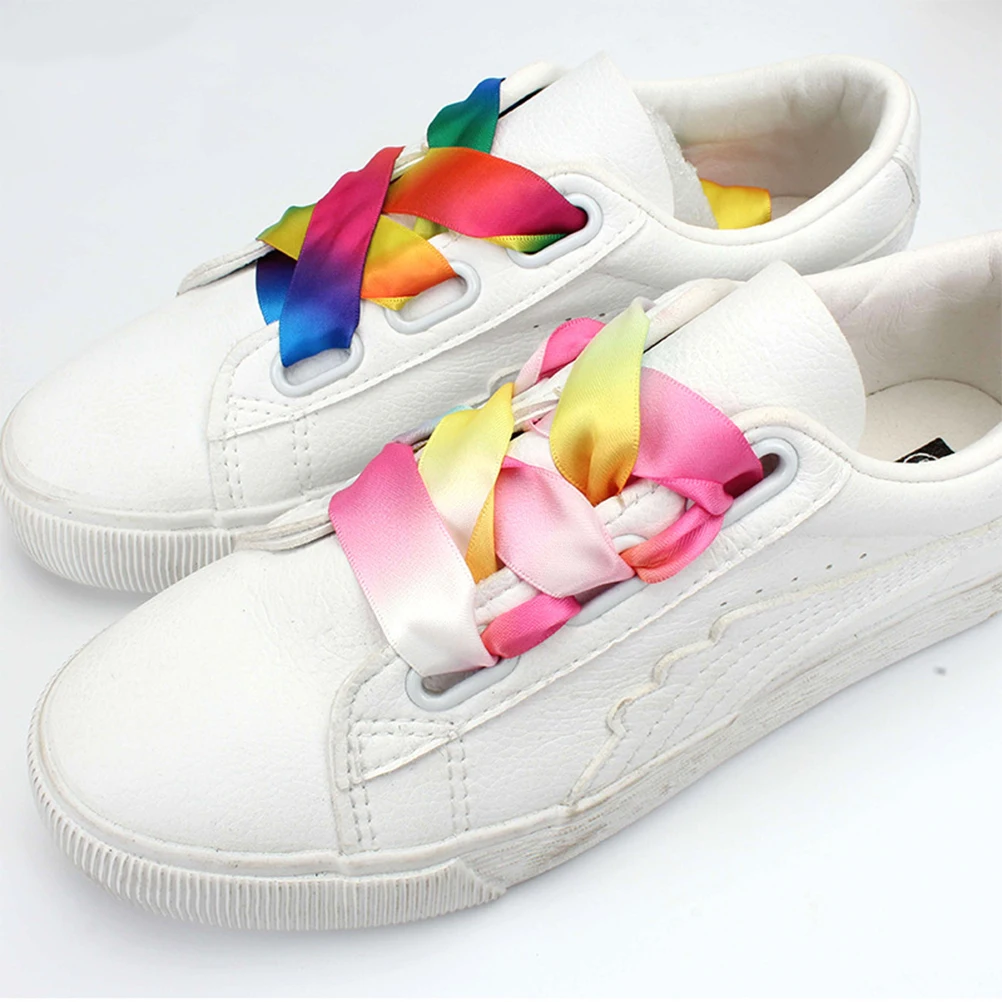 2 Pairs Rainbow Shoelaces Polyester Sports Shoes Laces Sneakers Tie Colorful Durable Soft Flat Style Visibility Printed 
2 Pairs Rainbow Shoelaces Polyester Sports Shoes Laces Sneakers Tie Colorful Durable Soft Flat Style Visibility Printed