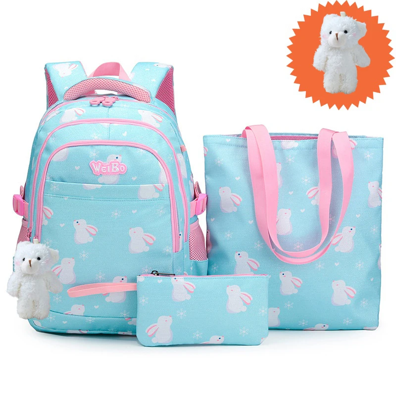 3-piece Schoolbag Korean Version of Fashion College Style Backpack Cute Cartoon Printed Schoolbag Summer New 
3-piece Schoolbag Korean Version of Fashion College Style Backpack Cute Cartoon Printed Schoolbag Summer New