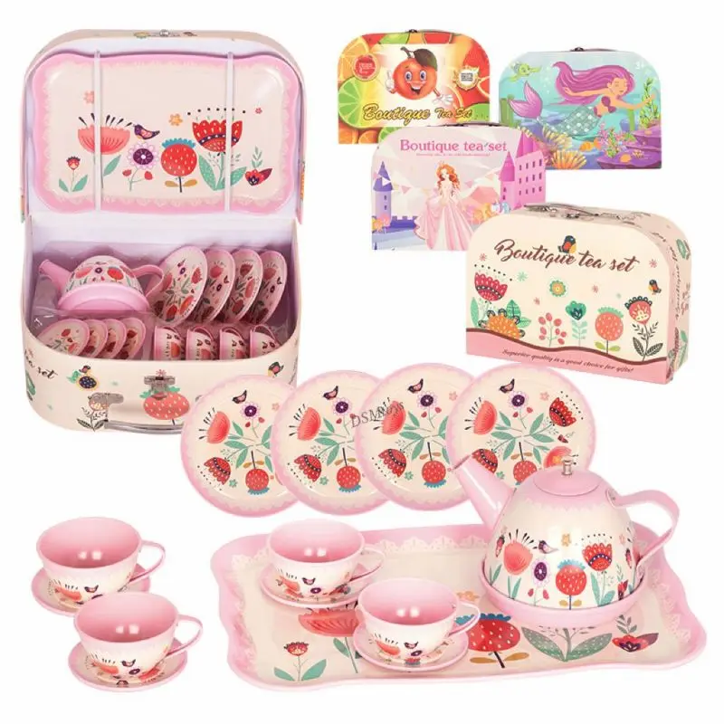 Tin Material Tea Party Set Toy Simulation Tea Set Tableware Play House Kitchen Afternoon Tea Game Toys Gifts for Kids Girls
Tin Material Tea Party Set Toy Simulation Tea Set Tableware Play House Kitchen Afternoon Tea Game Toys Gifts for Kids Girls