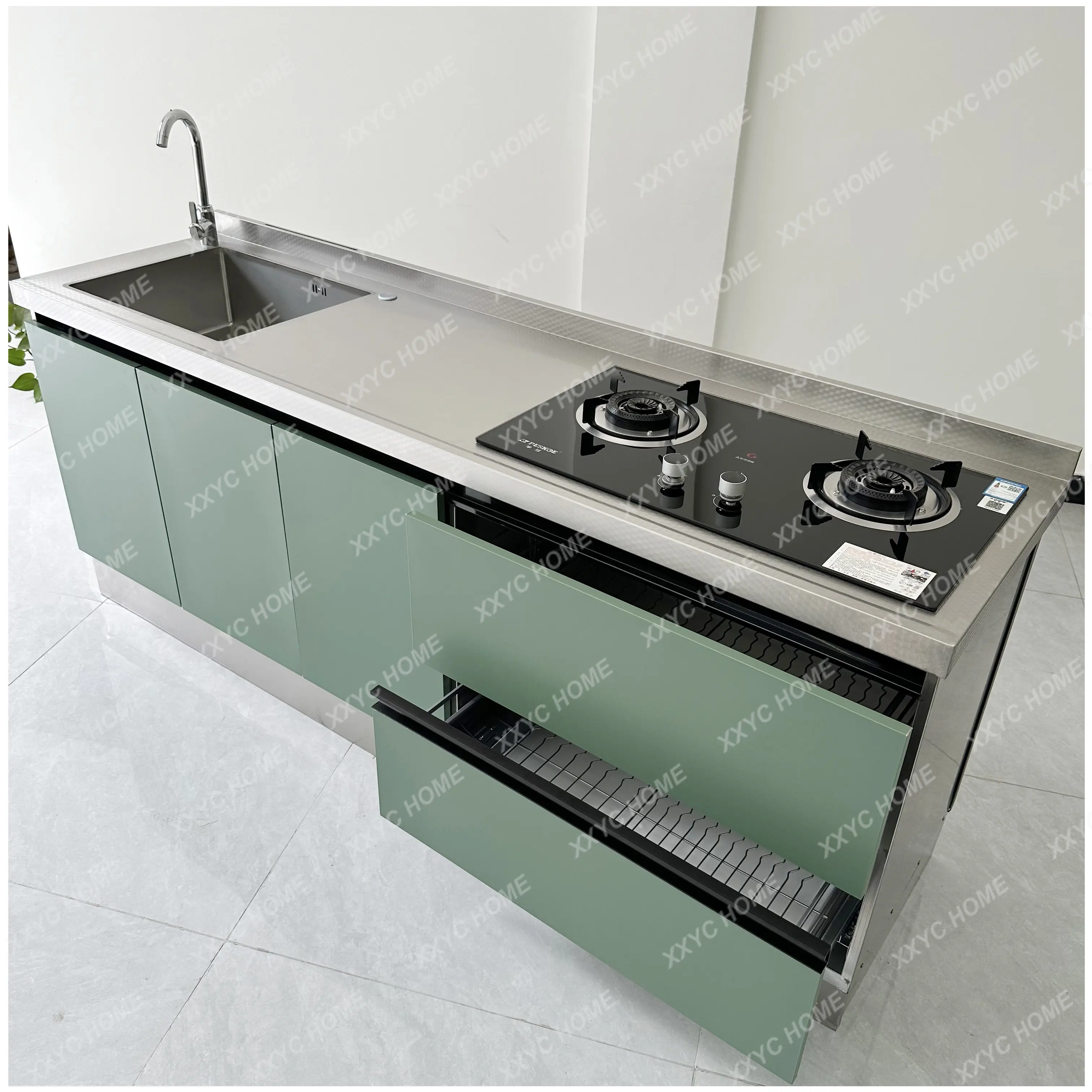 A304 stainless steel cabinet sink sink basin integrated household storage stove cabinet
A304 stainless steel cabinet sink sink basin integrated household storage stove cabinet