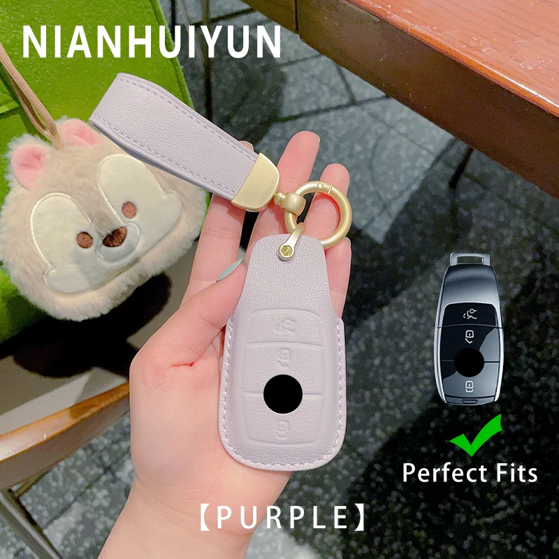 Leather Car Remote Key Cover for Mercedes Benz GLE53 W205 E300L C260L W213 W177 3Buttons Car Key Protection Accessories
Leather Car Remote Key Cover for Mercedes Benz GLE53 W205 E300L C260L W213 W177 3Buttons Car Key Protection Accessories