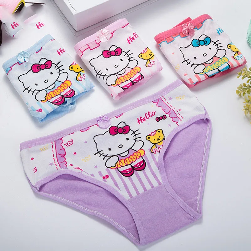4pcs Hello Kitty Girls Triangle Cotton Panties Cute Cartoon Bottoms Children's Panties Briefs Kids for Gift 2-10years
4pcs Hello Kitty Girls Triangle Cotton Panties Cute Cartoon Bottoms Children's Panties Briefs Kids for Gift 2-10years