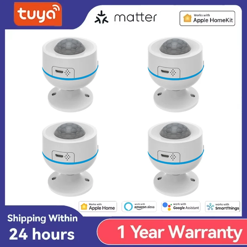 Tuya Matter Thread PIR Motion Detector Wireless Human Body Infrared Detector Work With HomeKit Alexa Google Home SmartThings
Tuya Matter Thread PIR Motion Detector Wireless Human Body Infrared Detector Work With HomeKit Alexa Google Home SmartThings