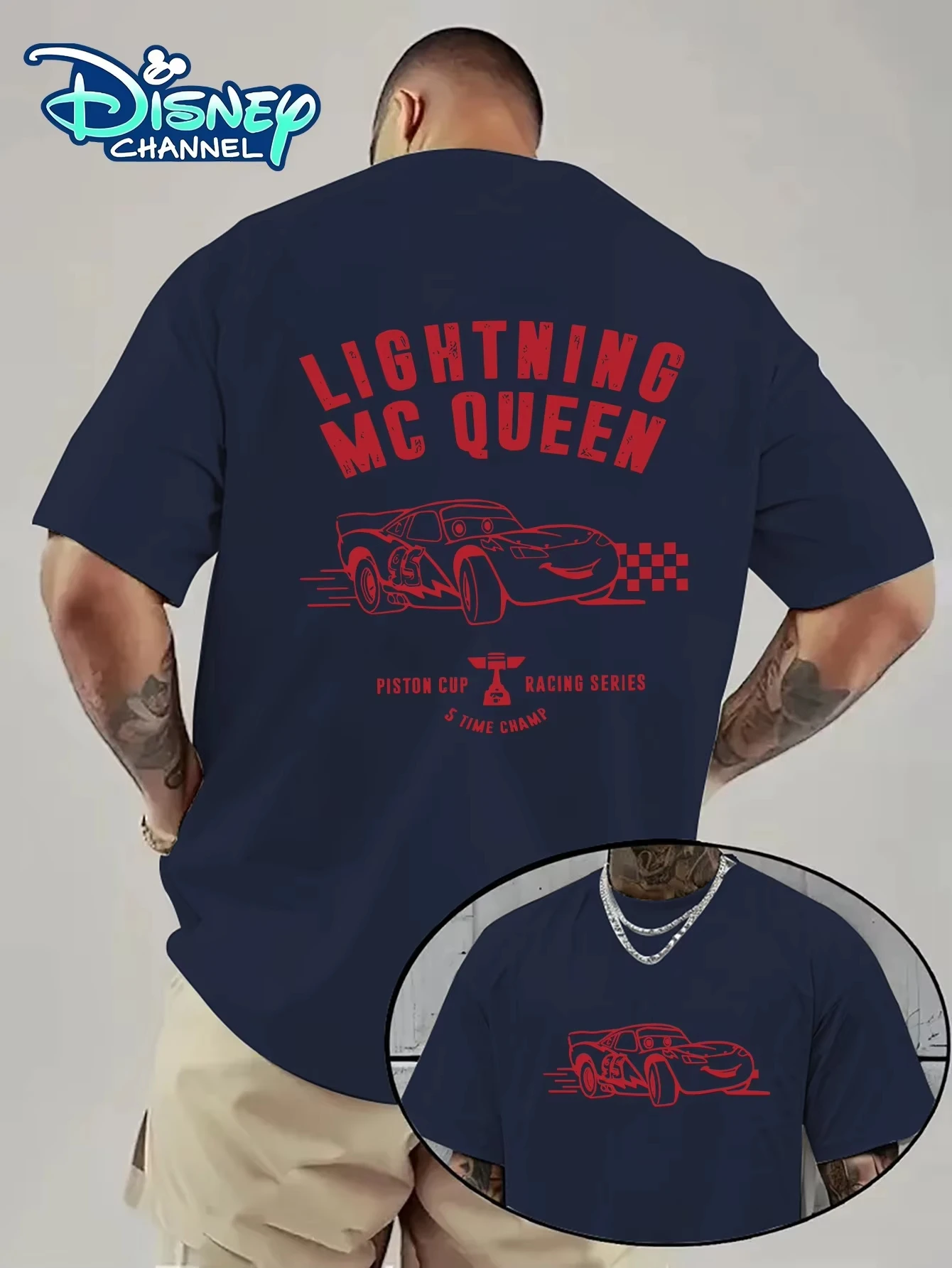Men's Disney Cars Lightning McQueenPatternT-Shirt Daily Leisure and Theme Activities Wear Unisex Cotton Short Sleeve Oversized
Men's Disney Cars Lightning McQueenPatternT-Shirt Daily Leisure and Theme Activities Wear Unisex Cotton Short Sleeve Oversized
