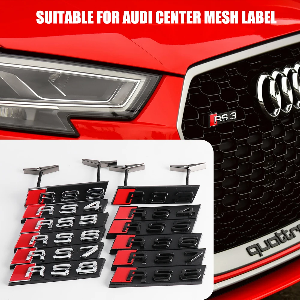 3D ABS Car RS3 RS4 RS5 RS6 RS7 RS8 Emblem Logo Front Hood Grille Badge Cover Decor Accessories For Audi Sline TT RS S A3 A4 A5
3D ABS Car RS3 RS4 RS5 RS6 RS7 RS8 Emblem Logo Front Hood Grille Badge Cover Decor Accessories For Audi Sline TT RS S A3 A4 A5