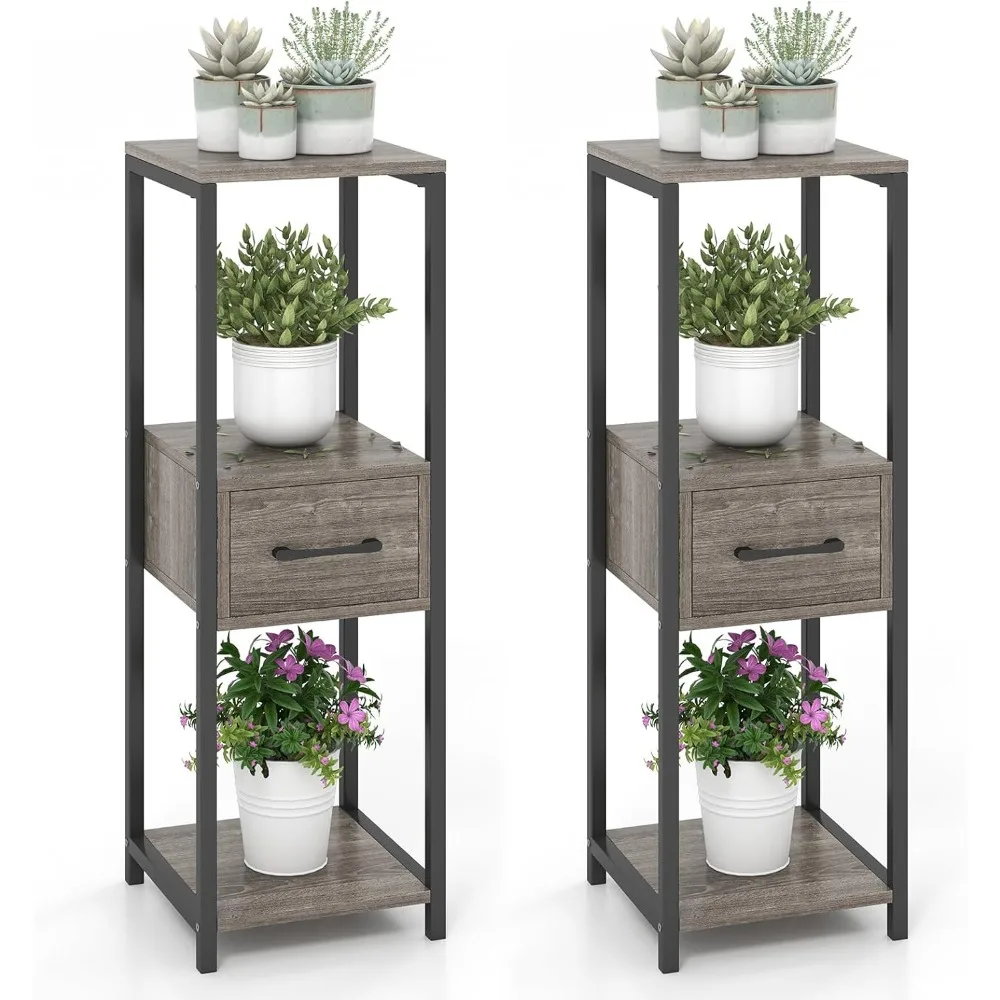 Corner Display Shelf with Drawer & Anti-tipping Devices, Corner Plant Table Night Stand for Balcony, Living room, Office
Corner Display Shelf with Drawer & Anti-tipping Devices, Corner Plant Table Night Stand for Balcony, Living room, Office