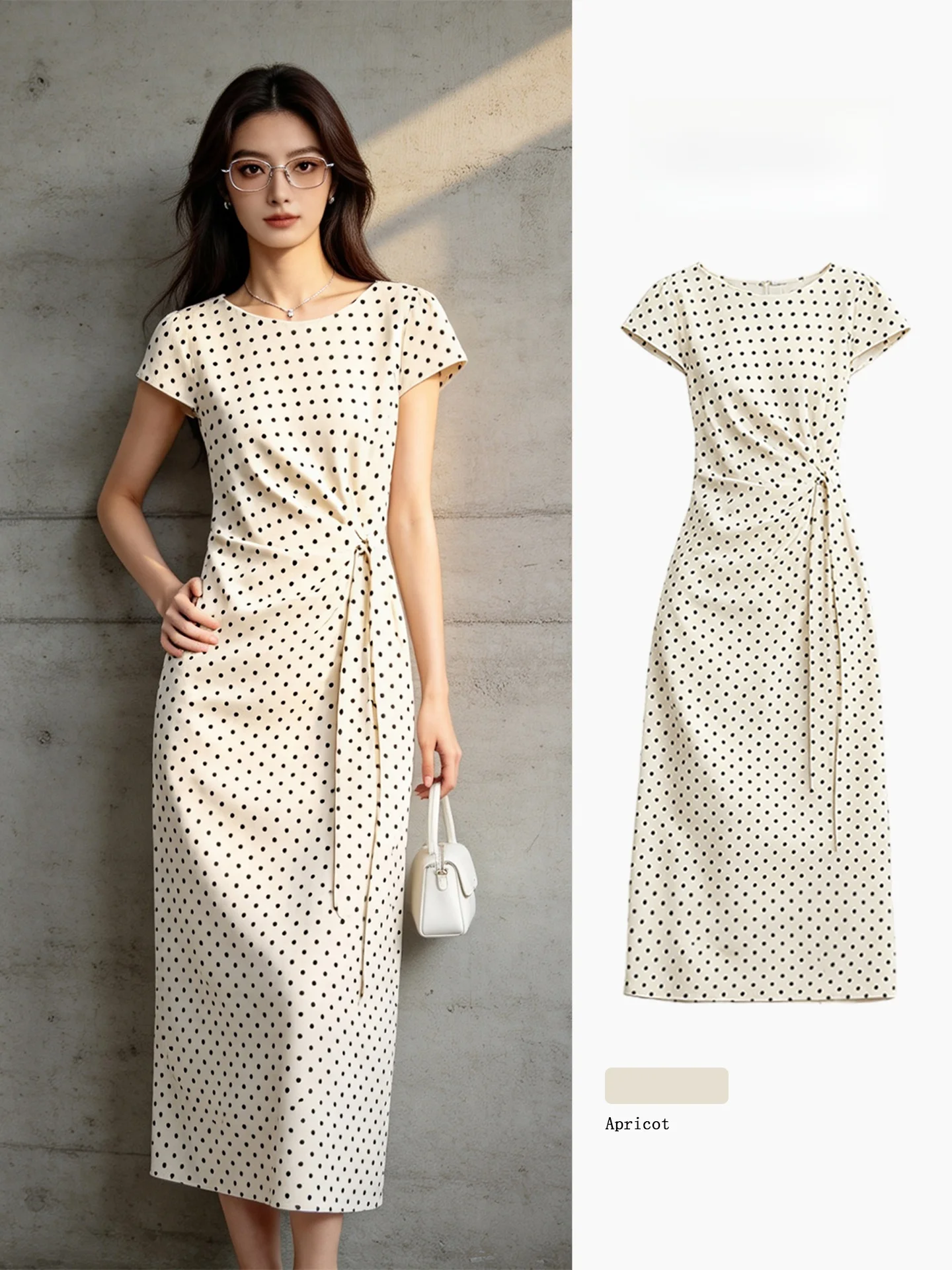 Elegant Polka Dot Women's Dress Slimming A-Line Skirt Belted Commute Friendly Midi Length Cotton Rayon Lyocell Blend Short Sl...
Elegant Polka Dot Women's Dress Slimming A-Line Skirt Belted Commute Friendly Midi Length Cotton Rayon Lyocell Blend Short Sl...