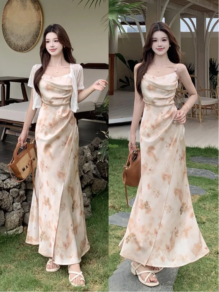 plus Size Women's Printed Lace Short Sleeve Open Cardigan Long Dress Two Piece Set V Neck Floral Print Summer Vacation Wear
plus Size Women's Printed Lace Short Sleeve Open Cardigan Long Dress Two Piece Set V Neck Floral Print Summer Vacation Wear