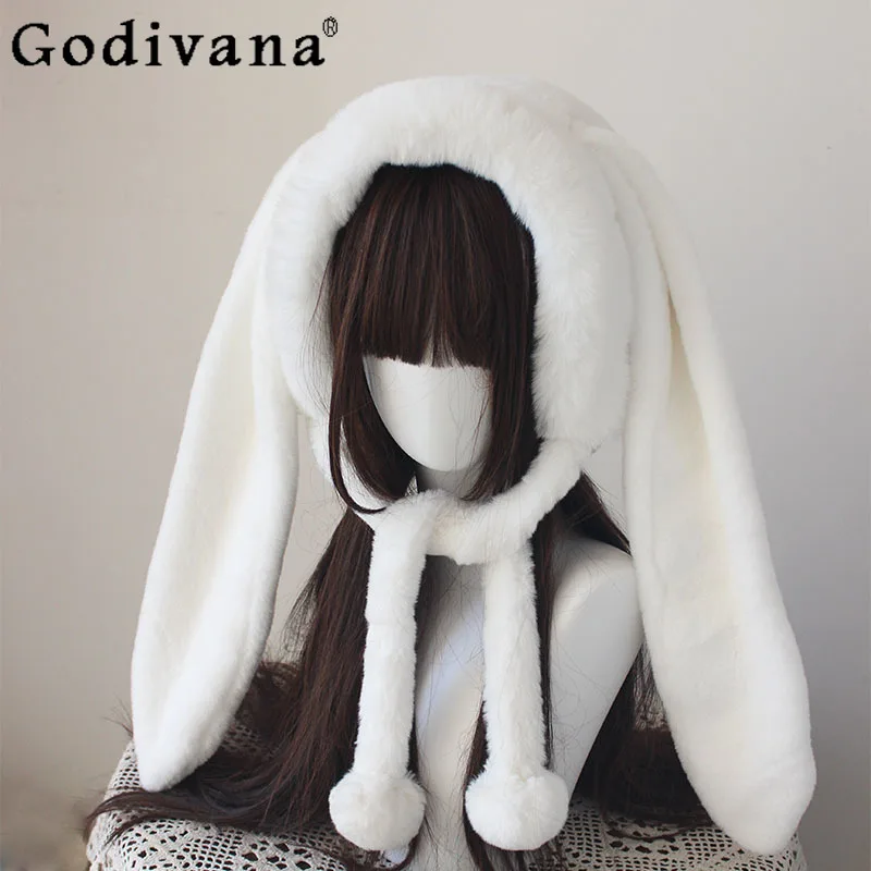 Original Design Handmade Lolita Skullies Women's Sweet Cute Plush Rabbit Ears Soft Hats Female Y2k Cosplay Hat Accessories
Original Design Handmade Lolita Skullies Women's Sweet Cute Plush Rabbit Ears Soft Hats Female Y2k Cosplay Hat Accessories