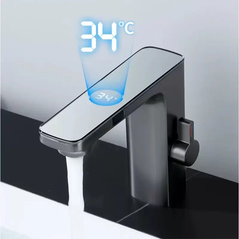 Smart Temperature Display Basin Faucet With Sensing Function LCD Digital Screen Sink Tap Cold And Hot Mixer Bathroom Tap
Smart Temperature Display Basin Faucet With Sensing Function LCD Digital Screen Sink Tap Cold And Hot Mixer Bathroom Tap