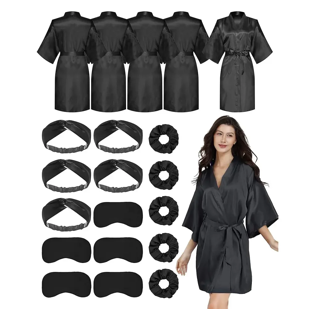 20 Pcs Women Satin Silky Robe Wedding Bridal Party Bride Bridesmaid Robes Kimono Loungewear Dressing Gowns
20 Pcs Women Satin Silky Robe Wedding Bridal Party Bride Bridesmaid Robes Kimono Loungewear Dressing Gowns