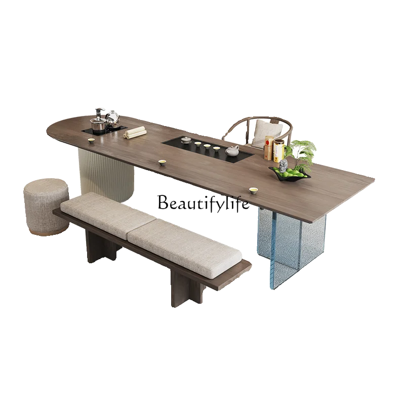 Solid Wood Large Board Tea Table Modern Minimalist Style Office Tea Room Homestay Meeting Area
Solid Wood Large Board Tea Table Modern Minimalist Style Office Tea Room Homestay Meeting Area