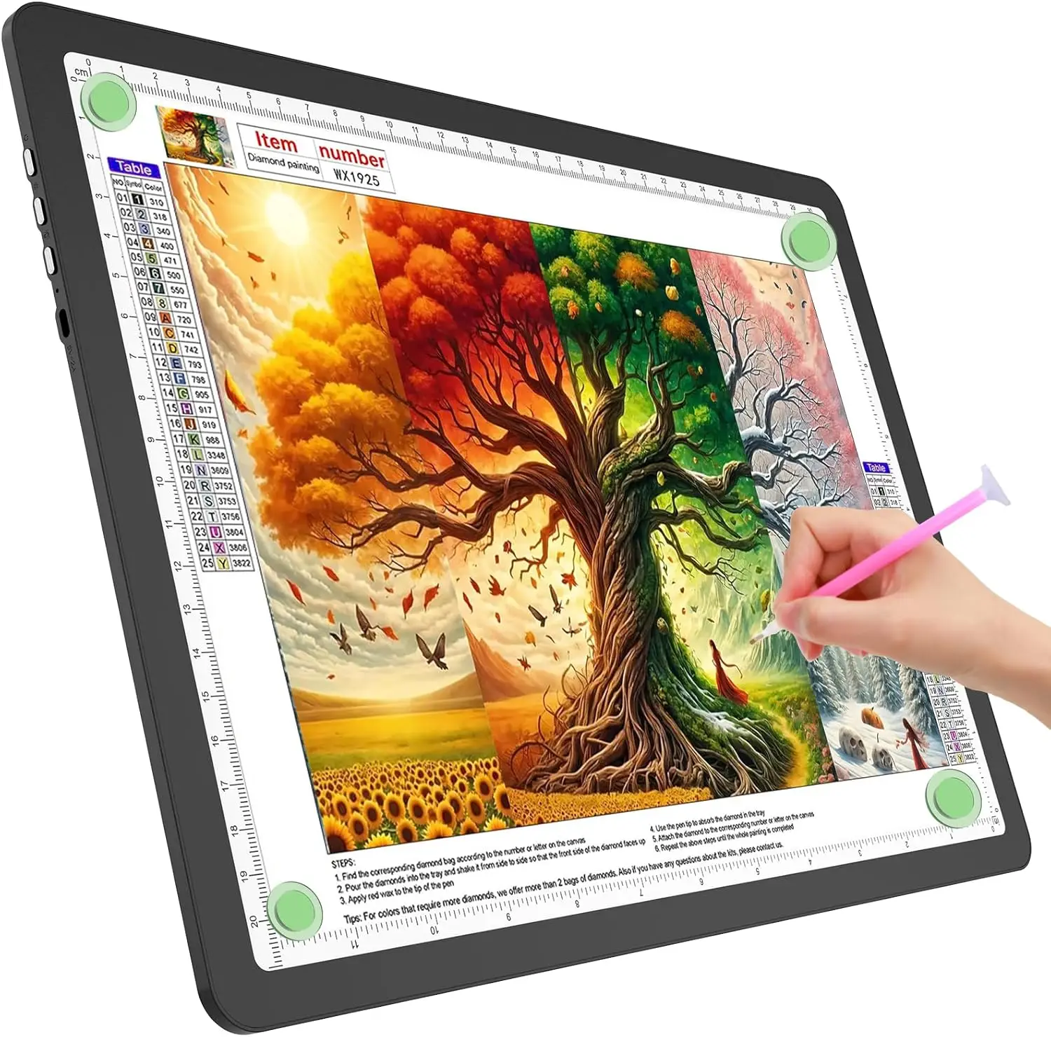 A4 Light Board for Diamond Painting, Super Bright Magnetic Light Pad with Side Buttons, Lightbox for Tracing and Drawing, Corded
A4 Light Board for Diamond Painting, Super Bright Magnetic Light Pad with Side Buttons, Lightbox for Tracing and Drawing, Corded