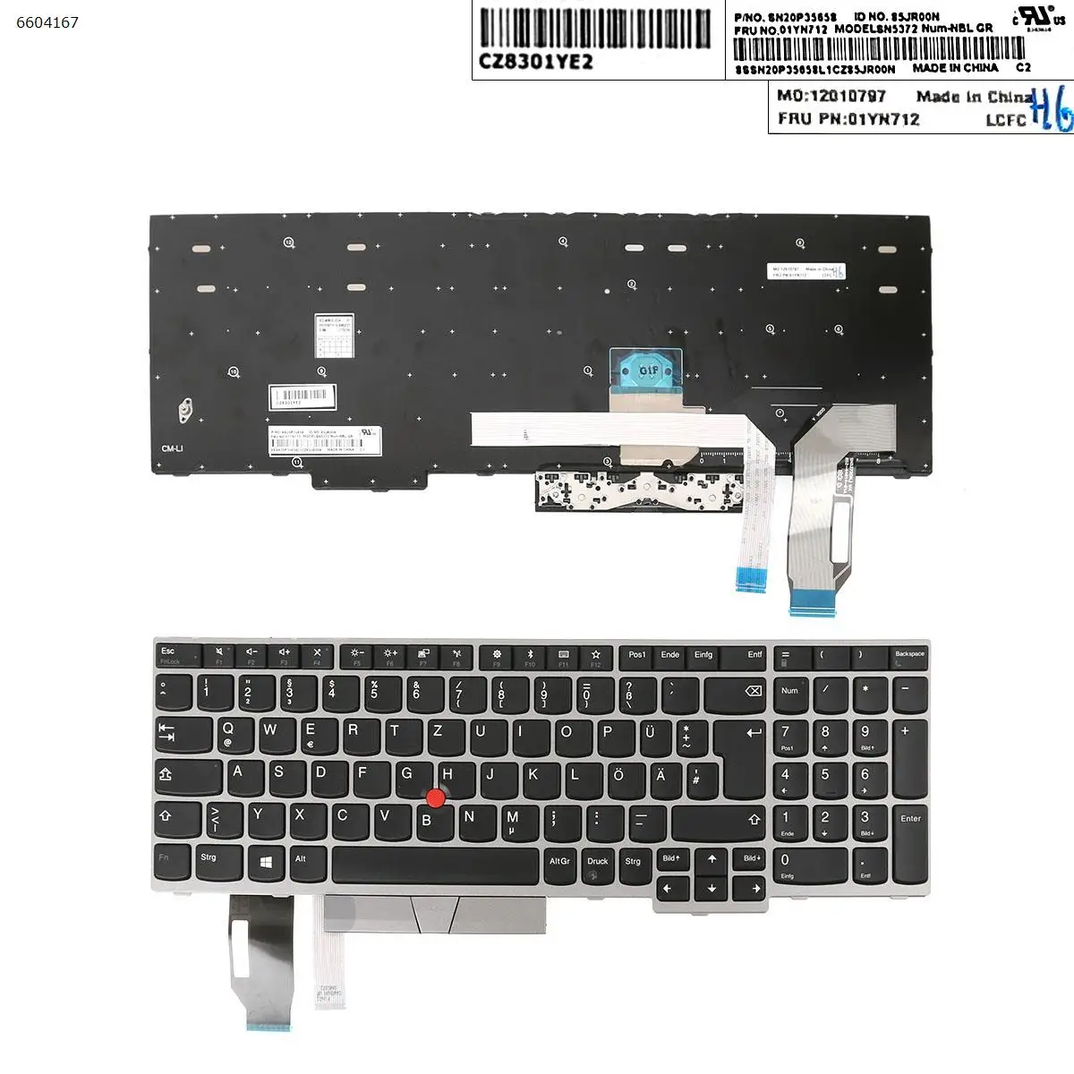 Клавиатура GR для ноутбука IBM Thinkpad E580 L580, Серебристая Рамка с точечной палочкой
Клавиатура GR для ноутбука IBM Thinkpad E580 L580, Серебристая Рамка с точечной палочкой