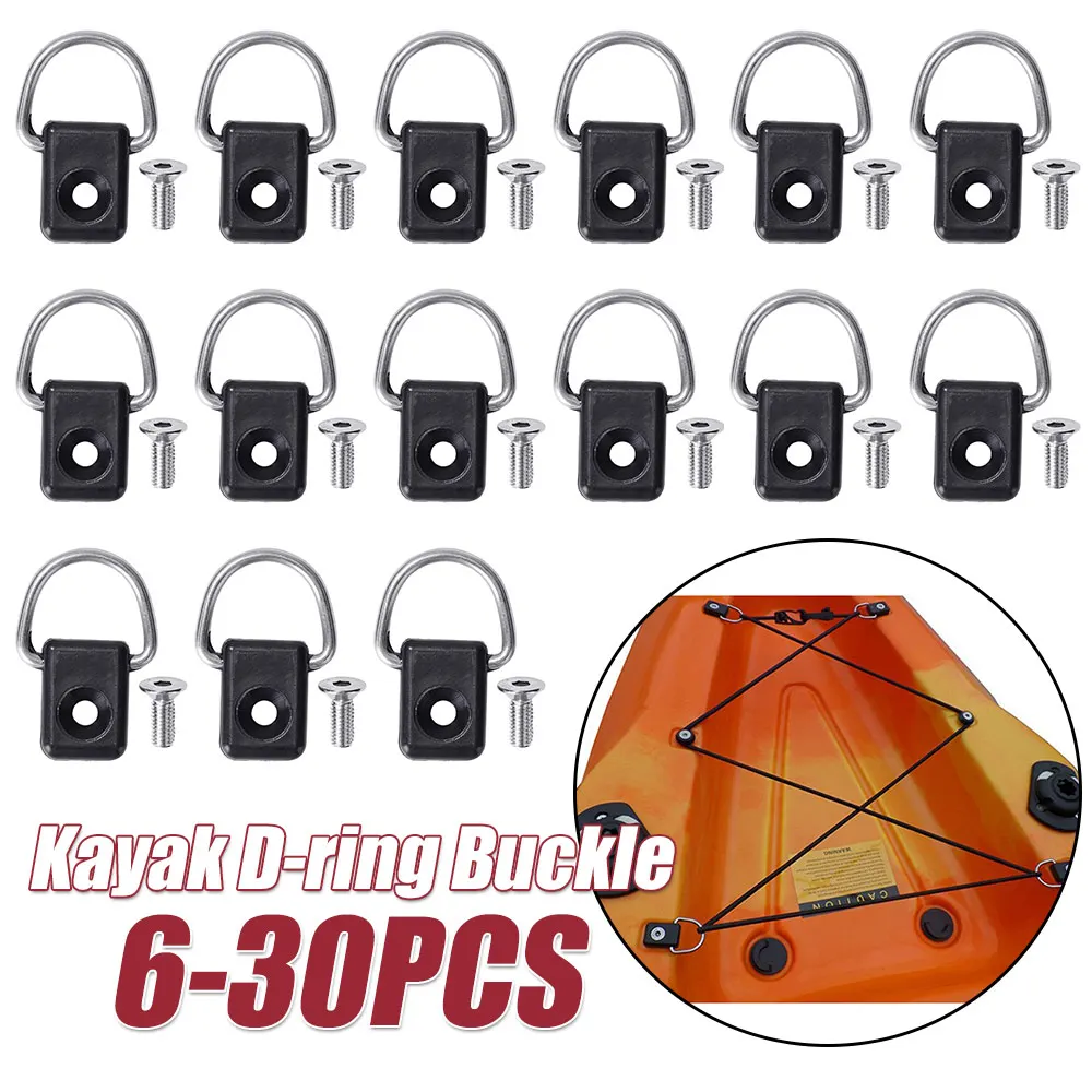 30/6Pcs Kayak D Buckle Lightweight Kayak D Ring Portable Kayak Fishing Rigging D Ring with Screw for Kayak Canoes Boats
30/6Pcs Kayak D Buckle Lightweight Kayak D Ring Portable Kayak Fishing Rigging D Ring with Screw for Kayak Canoes Boats