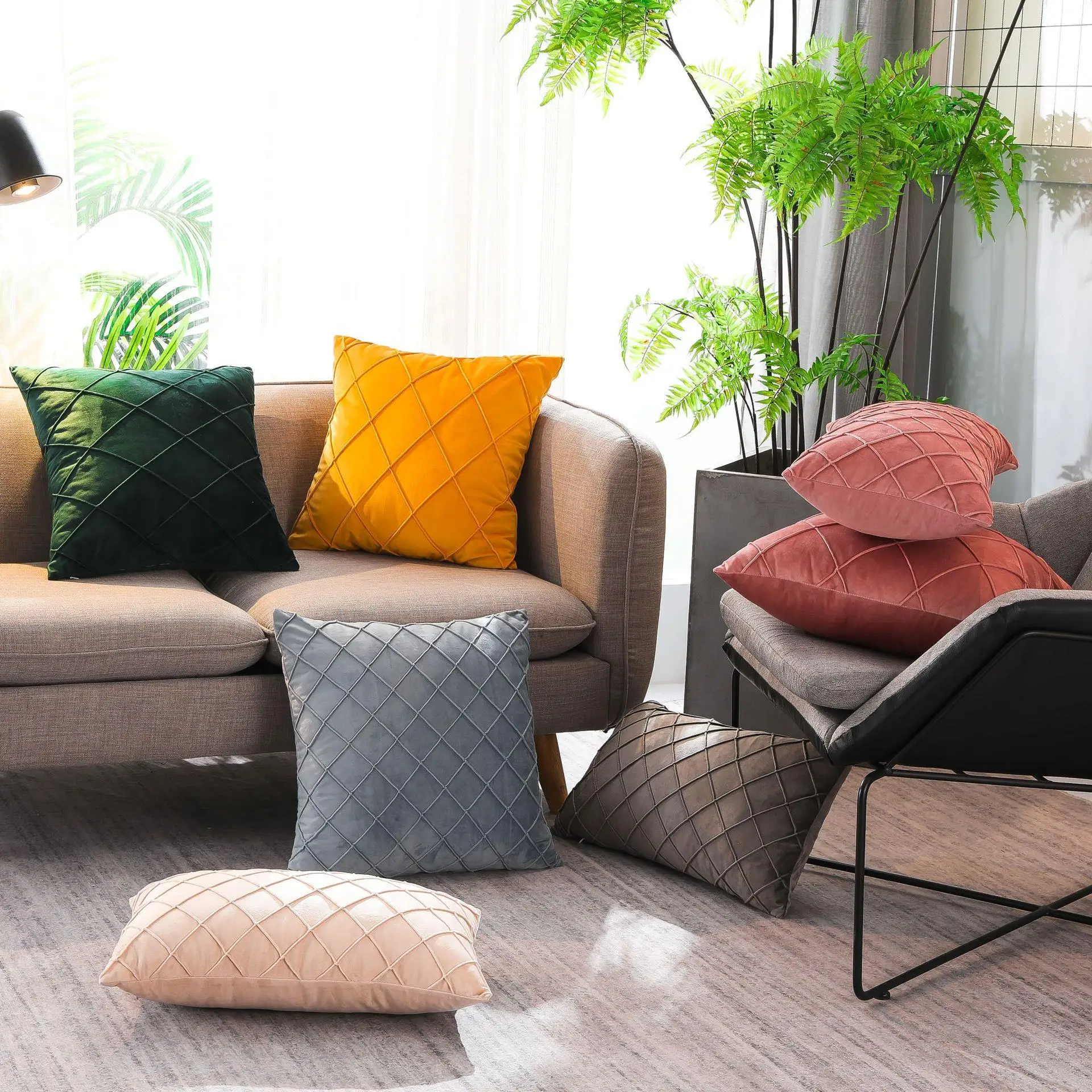 New Velvet Pleated Craft Pillow Sofa Decorative Cushion Cross-Border Pure Color Home Textile Pillow Cover Xc-105
New Velvet Pleated Craft Pillow Sofa Decorative Cushion Cross-Border Pure Color Home Textile Pillow Cover Xc-105