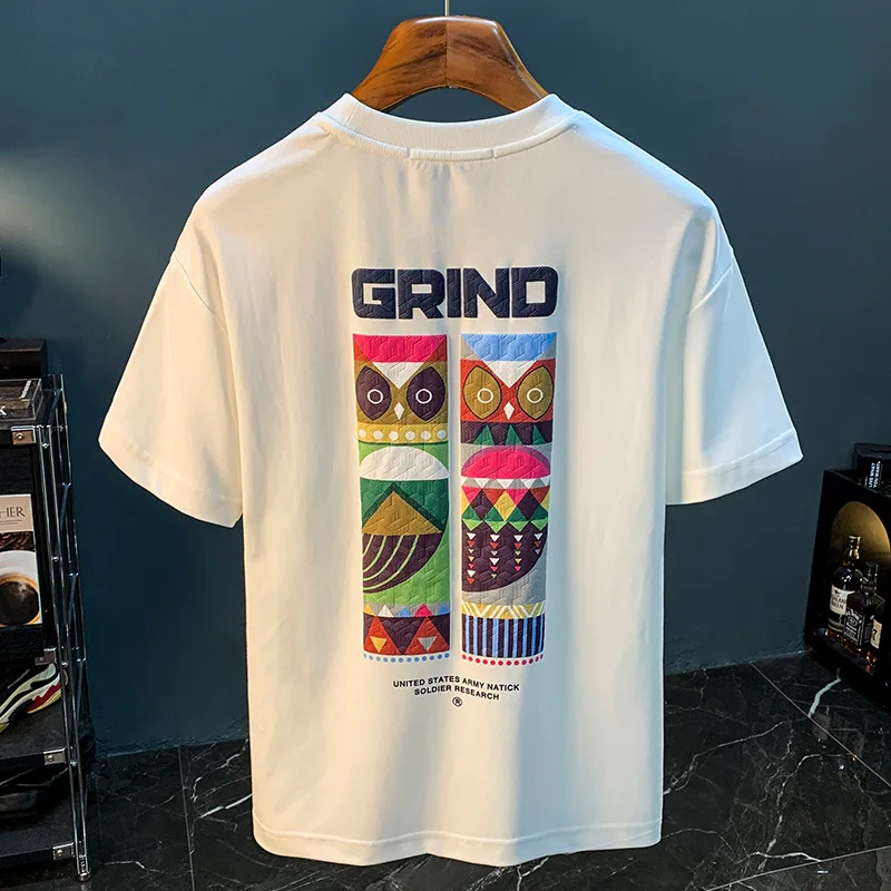 Men loose printing short sleeve T-shirt summer thin trendy half sleeve Breathable High-end casual all-match Street MEN'S CLOTHES
Men loose printing short sleeve T-shirt summer thin trendy half sleeve Breathable High-end casual all-match Street MEN'S CLOTHES