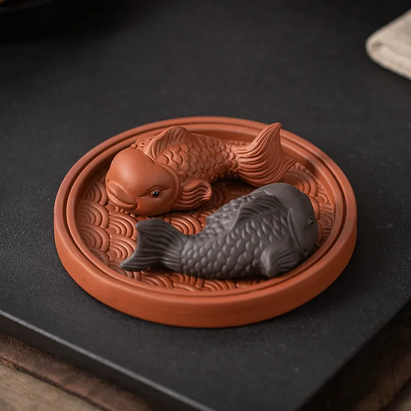 Вращающийся фиолетовый песок Koi Tea Pet - аксессуар для чайного сервиза ручной работы, декор офисного стола, украшение для аквариума в китайском стиле дзен
Вращающийся фиолетовый песок Koi Tea Pet - аксессуар для чайного сервиза ручной работы, декор офисного стола, украшение для аквариума в китайском стиле дзен