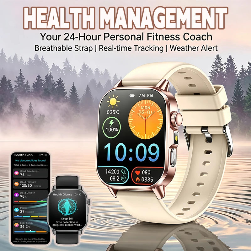 2026 Original Women Health Watch Accurate ECG HRV BP Blood Oxygen Uric Acid Heart Rate Monitor Bluetooth Call Fitness Smartwatch
2026 Original Women Health Watch Accurate ECG HRV BP Blood Oxygen Uric Acid Heart Rate Monitor Bluetooth Call Fitness Smartwatch