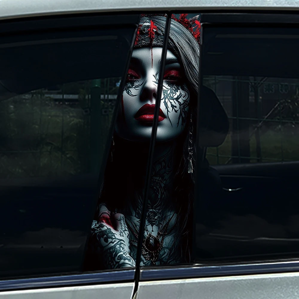 2PCS Dark Tattooed Gothic Girl Car B Pillar Sticker Waterproof Anti-Scratch Vinyl Decal Door Center Column Protector
2PCS Dark Tattooed Gothic Girl Car B Pillar Sticker Waterproof Anti-Scratch Vinyl Decal Door Center Column Protector