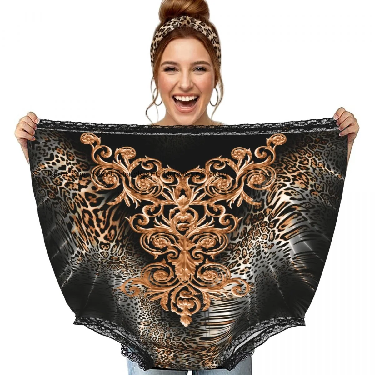 Funny Granny Underwear Baroque Leopard Pattern Gag Gift Granny Panties
Funny Granny Underwear Baroque Leopard Pattern Gag Gift Granny Panties