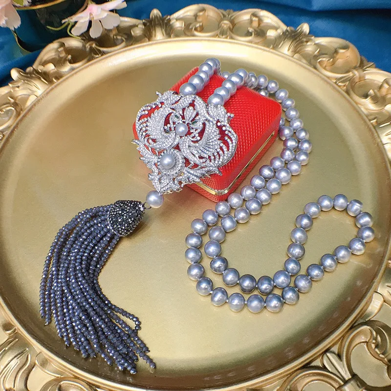 New Freshwater Pearl Necklace for Women 8-9mm Light Luxury Full Diamond Micro Inlay Accessories Show Fashionable Personality 299
New Freshwater Pearl Necklace for Women 8-9mm Light Luxury Full Diamond Micro Inlay Accessories Show Fashionable Personality 299