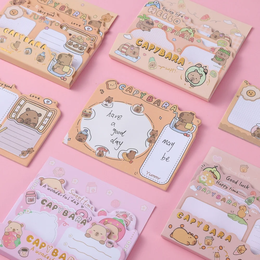 Kawaii Sticky Notes Set 60 Sheets Cute Capybara Self-Adhesive Memo Pads Pastel Note Paper for School Office Planner and Journal
Kawaii Sticky Notes Set 60 Sheets Cute Capybara Self-Adhesive Memo Pads Pastel Note Paper for School Office Planner and Journal