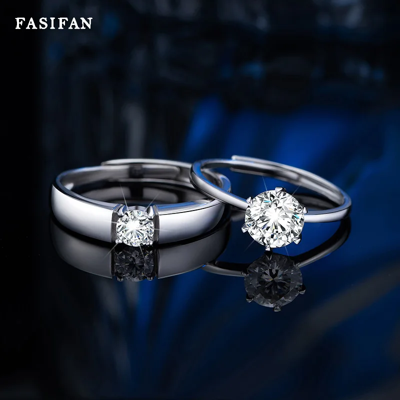 FASIFAN Original PT950 Platinum Ring Shiny 1 Carat Solitaire Moissanite Lab Diamond Ring Wedding Couple Proposal Souvenir
FASIFAN Original PT950 Platinum Ring Shiny 1 Carat Solitaire Moissanite Lab Diamond Ring Wedding Couple Proposal Souvenir