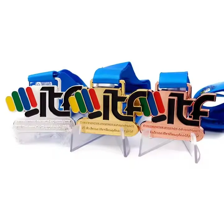 Custom Logo Metal 3D Enamel Sports Award Gold Silver Bronze Medal With Ribbon
Custom Logo Metal 3D Enamel Sports Award Gold Silver Bronze Medal With Ribbon