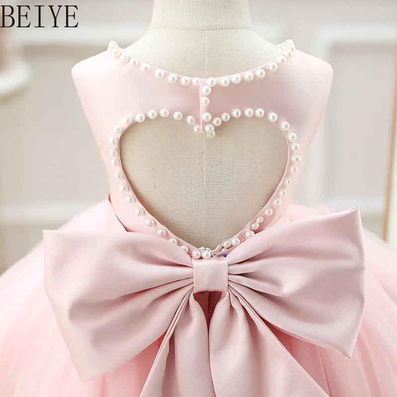 Elegant Sleeveless Satin Toddler Formal Dress Pearl Round Neck Pageant Dress Large Satin Bow Tulle Girl Birthday Flower Gown
Elegant Sleeveless Satin Toddler Formal Dress Pearl Round Neck Pageant Dress Large Satin Bow Tulle Girl Birthday Flower Gown