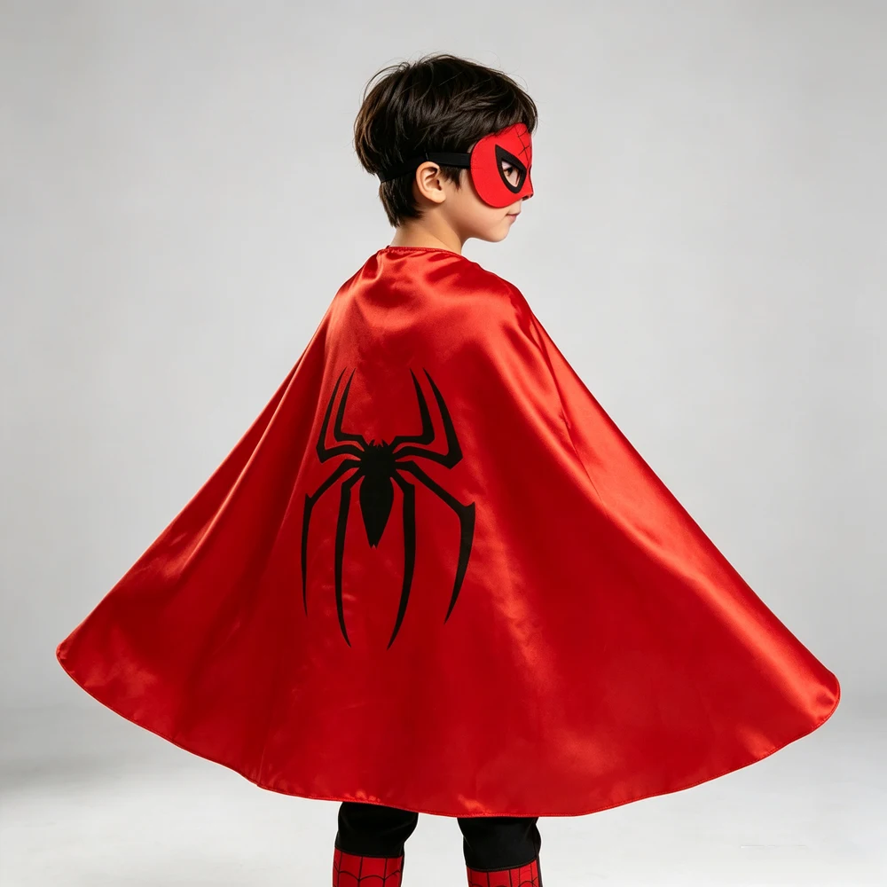 Children Spider Hero Costumes Accessory Red Cape Eye Mask Kids Birthday Party Role Play Outfits Halloween Fancy Dress Up Prop
Children Spider Hero Costumes Accessory Red Cape Eye Mask Kids Birthday Party Role Play Outfits Halloween Fancy Dress Up Prop