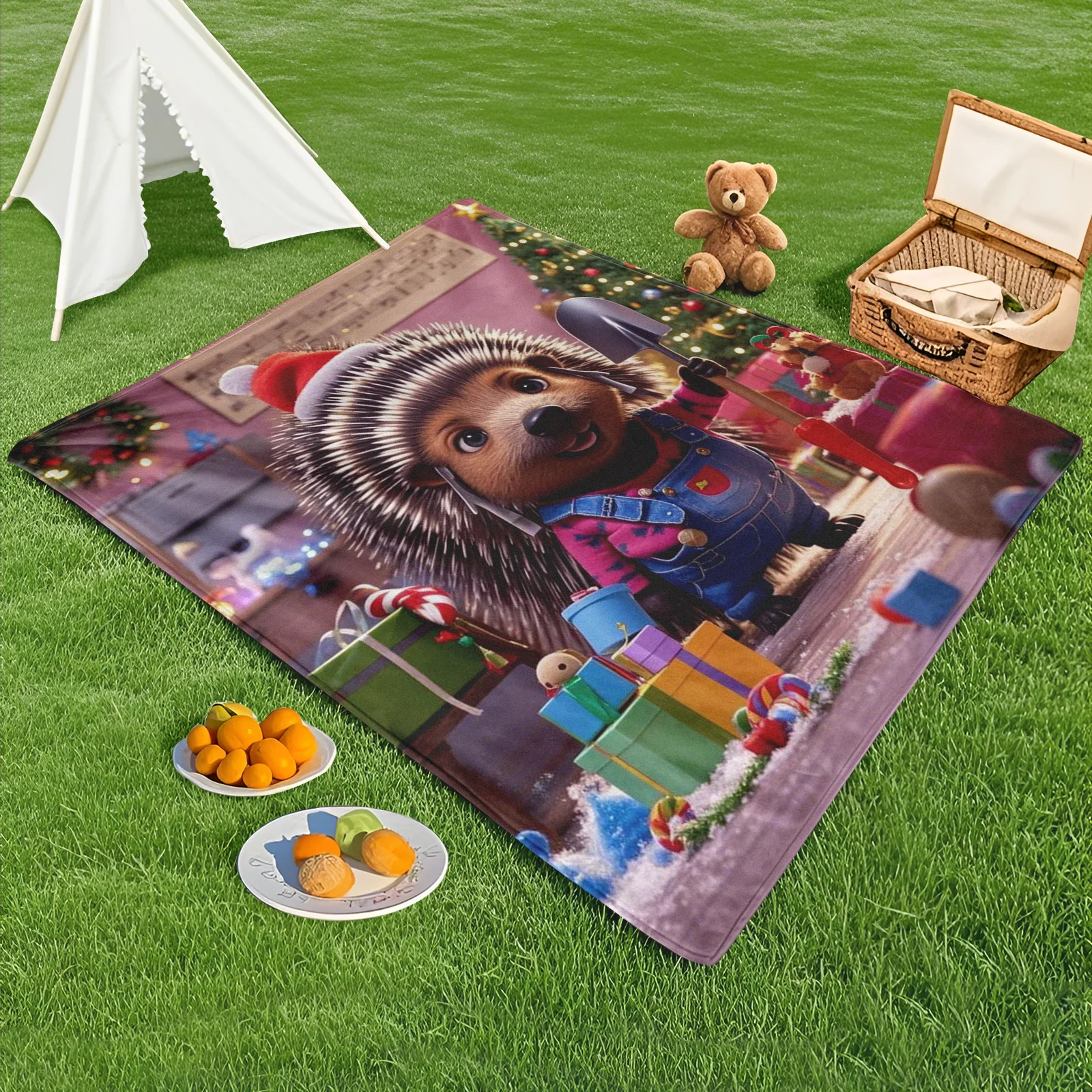 Whimsical Porcupine Blanket Featuring Hat Shovel And Anthropomorphic Outfit For Fun Outdoor Escapades And Playful Comfort
Whimsical Porcupine Blanket Featuring Hat Shovel And Anthropomorphic Outfit For Fun Outdoor Escapades And Playful Comfort