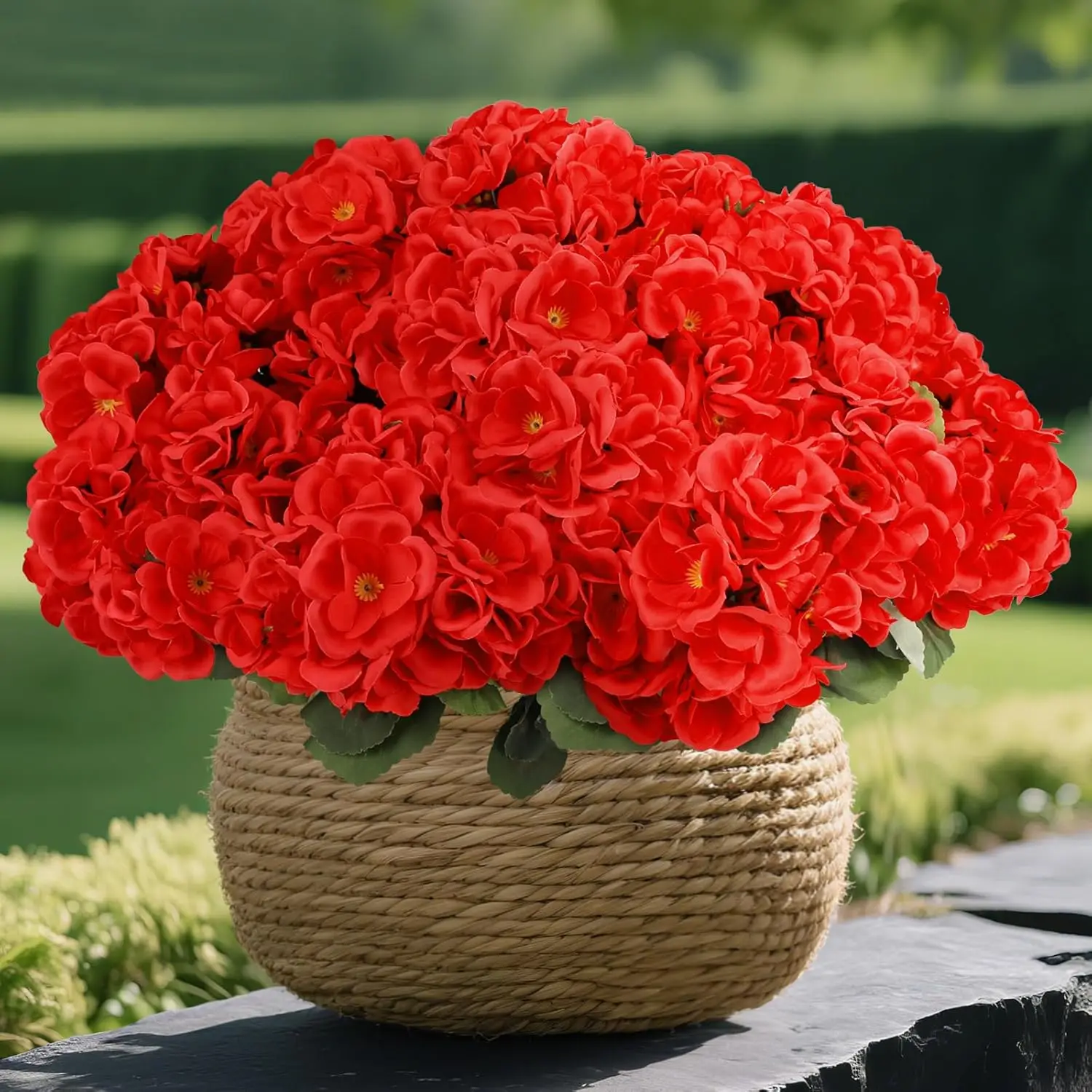 16 Pcs Artificial Geranium Flowers for Outdoors Geranium Silk Red Flower Outdoor UV Resistant Garden Faux Flowers for Ou
16 Pcs Artificial Geranium Flowers for Outdoors Geranium Silk Red Flower Outdoor UV Resistant Garden Faux Flowers for Ou