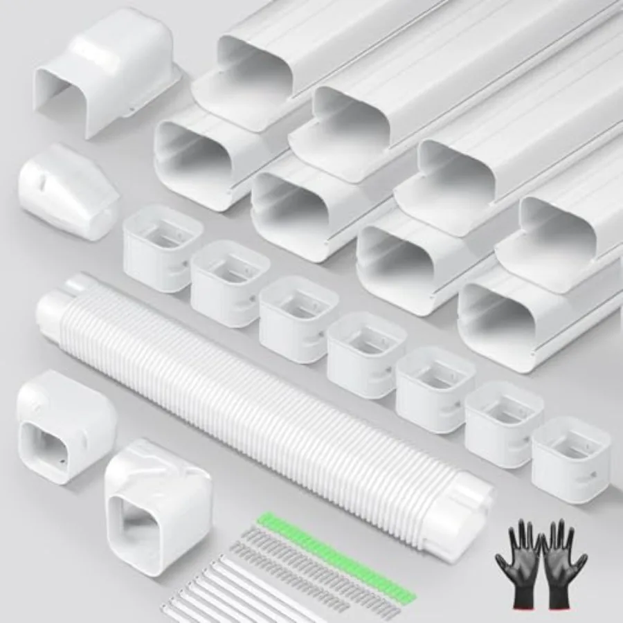 Mini Split Line Set Cover: 3 Inch 13Feet DIY Decorative Outdoor PVC Tubing Cover Kit for Mini Split, Air Conditioner, Central A
Mini Split Line Set Cover: 3 Inch 13Feet DIY Decorative Outdoor PVC Tubing Cover Kit for Mini Split, Air Conditioner, Central A