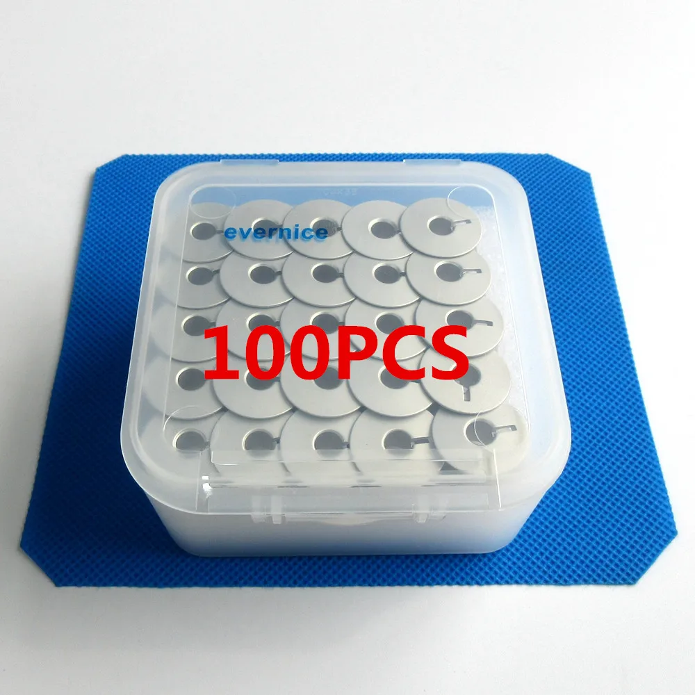 100 алюминиевых шпулек L-образной формы с глубоким пазом для Juki, Bernina, Brother, Janome, Pfaff+
100 алюминиевых шпулек L-образной формы с глубоким пазом для Juki, Bernina, Brother, Janome, Pfaff+