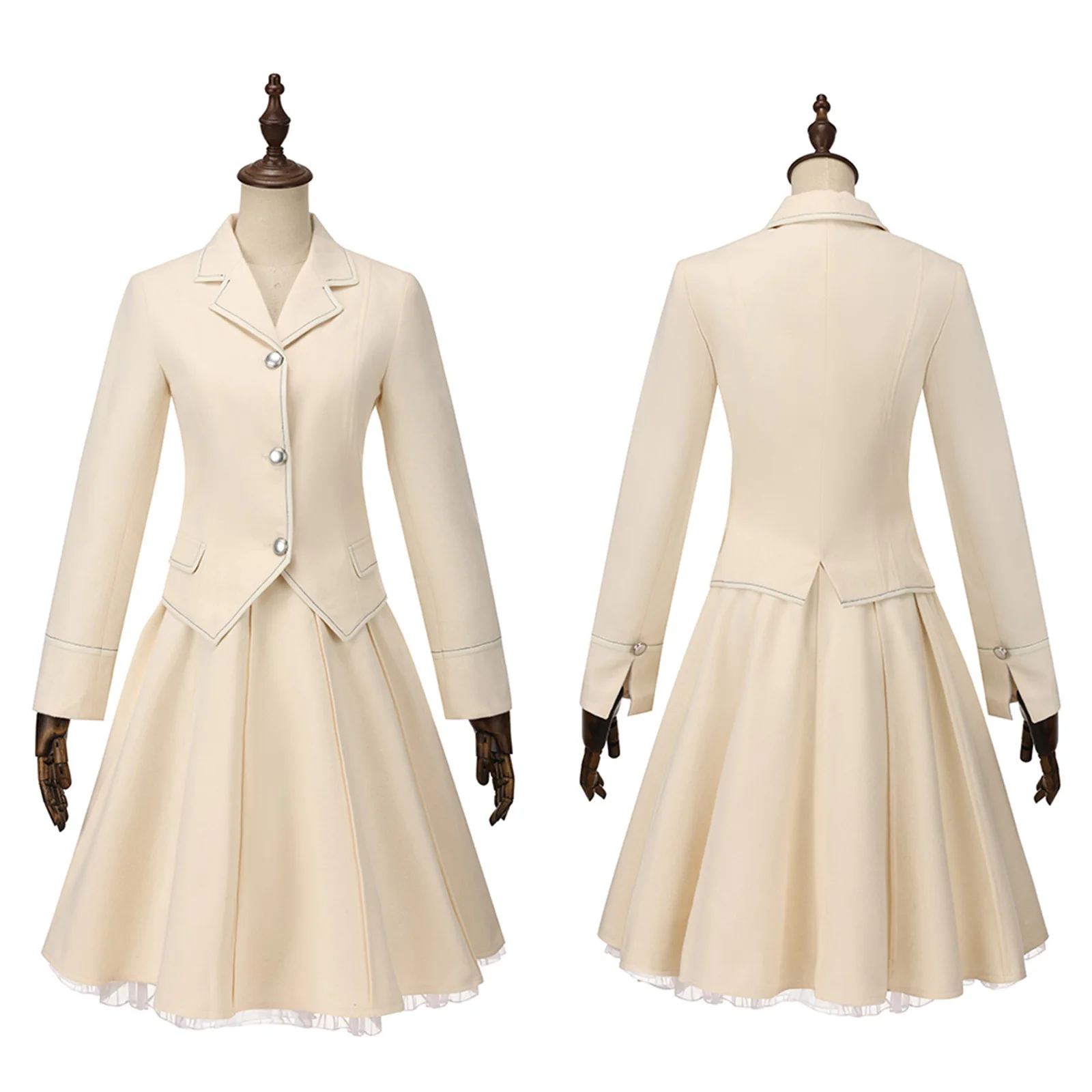 Glynda Cosplay Costume Musical Witch White School Uniform Movie Wizard Elphaba Woolen Uniform Skirt Halloween Set
Glynda Cosplay Costume Musical Witch White School Uniform Movie Wizard Elphaba Woolen Uniform Skirt Halloween Set