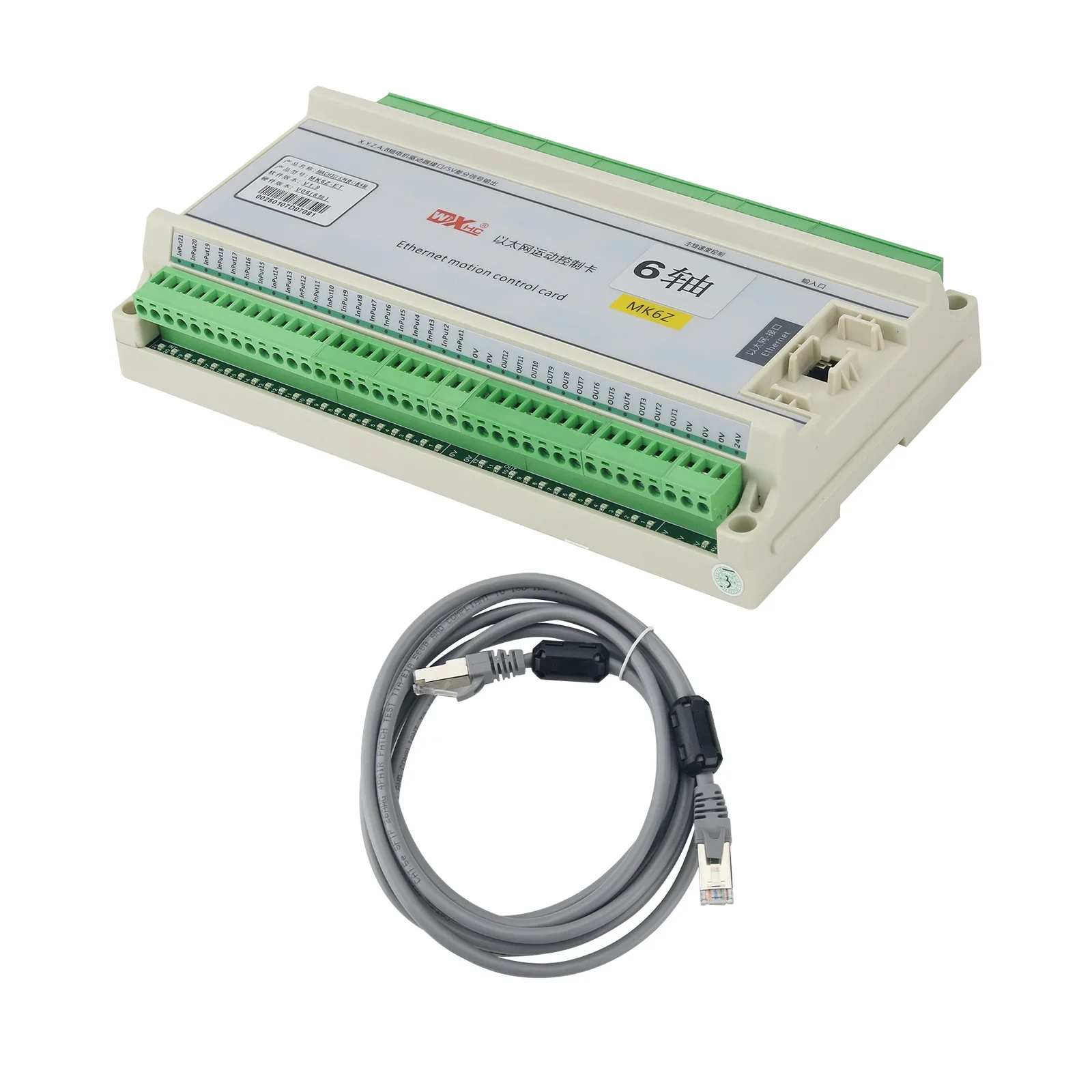 2026MACH3 MK6Z-ET 6-Axis CNC Motion Controller Card Ethernet Interface CNC Control Board with 30 Inputs and 12 Outputs
2026MACH3 MK6Z-ET 6-Axis CNC Motion Controller Card Ethernet Interface CNC Control Board with 30 Inputs and 12 Outputs