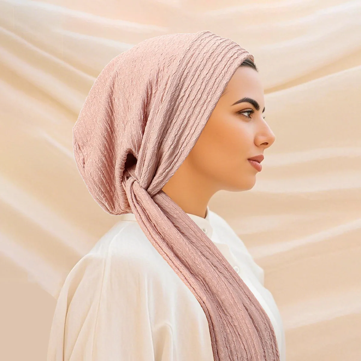 New Pre-tied Long Tail Strap Hijab Turban Hats Muslim Head Wraps Bonnet Elastic Chemo Cap For Women Turbante Mujer Solid Color
New Pre-tied Long Tail Strap Hijab Turban Hats Muslim Head Wraps Bonnet Elastic Chemo Cap For Women Turbante Mujer Solid Color