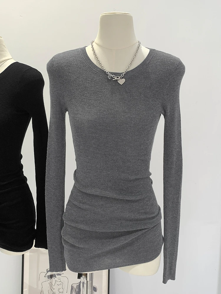 Gray Mid-Length Women's Knitted Top Bodycon Style Inner Wear Fashionable High-End Long-Tailored Base Layer Sweater
Gray Mid-Length Women's Knitted Top Bodycon Style Inner Wear Fashionable High-End Long-Tailored Base Layer Sweater