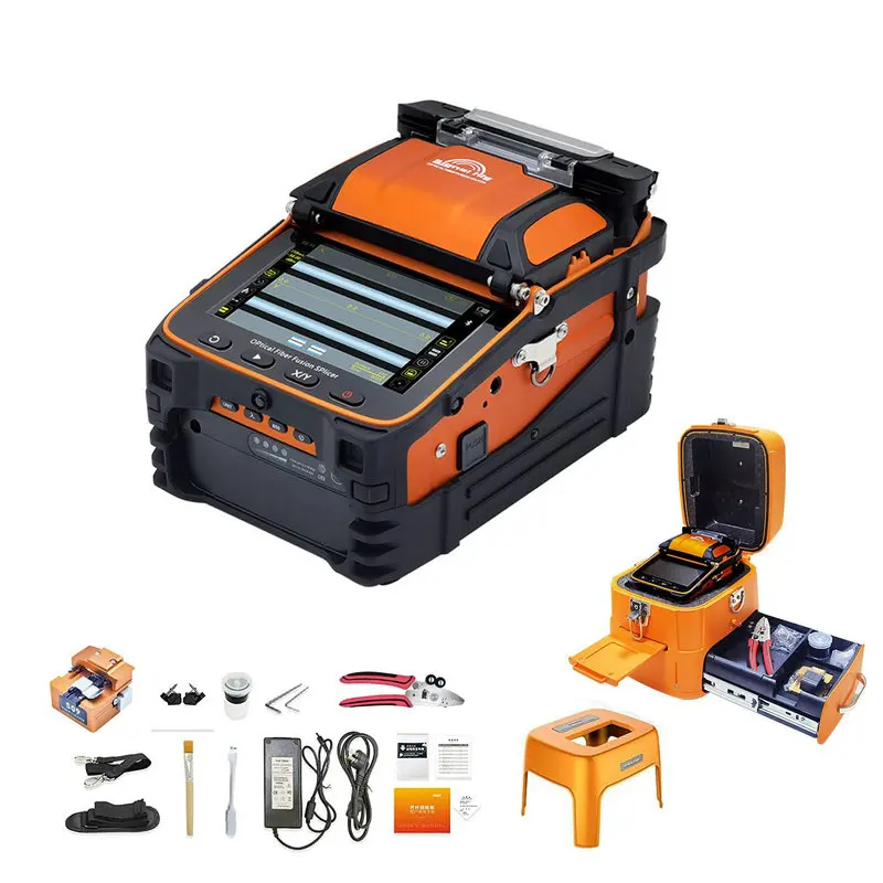 Fiber welding machine six motor automatic main line fiber optic cable fusing equipment
Fiber welding machine six motor automatic main line fiber optic cable fusing equipment