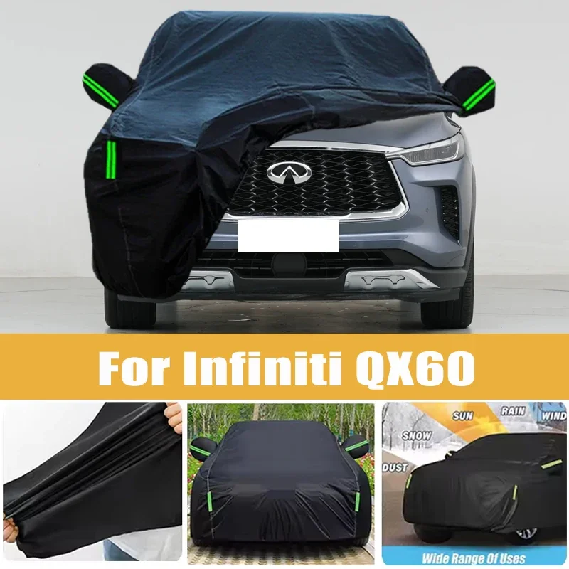 For Infiniti QX60 Full Car Cover Four Seasons Outdoor Sun Anti UV Rain Snow Dust Protection Oxford Cloth Accessories
For Infiniti QX60 Full Car Cover Four Seasons Outdoor Sun Anti UV Rain Snow Dust Protection Oxford Cloth Accessories