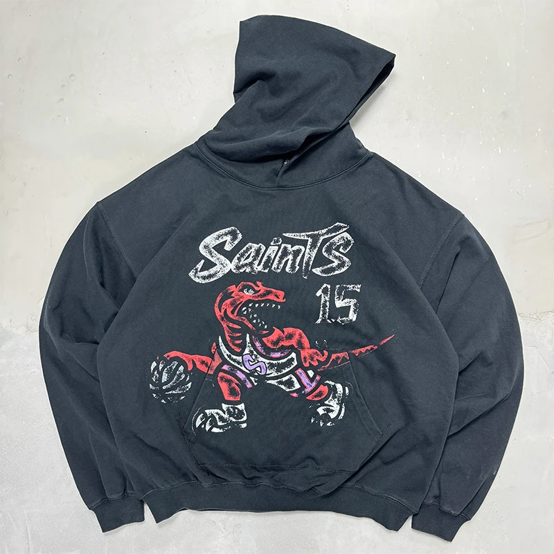 Oversize Winter Washed Cartoon Dinosaur Print Saint Pullover Men Women Best Quality Cotton Hoodie
Oversize Winter Washed Cartoon Dinosaur Print Saint Pullover Men Women Best Quality Cotton Hoodie