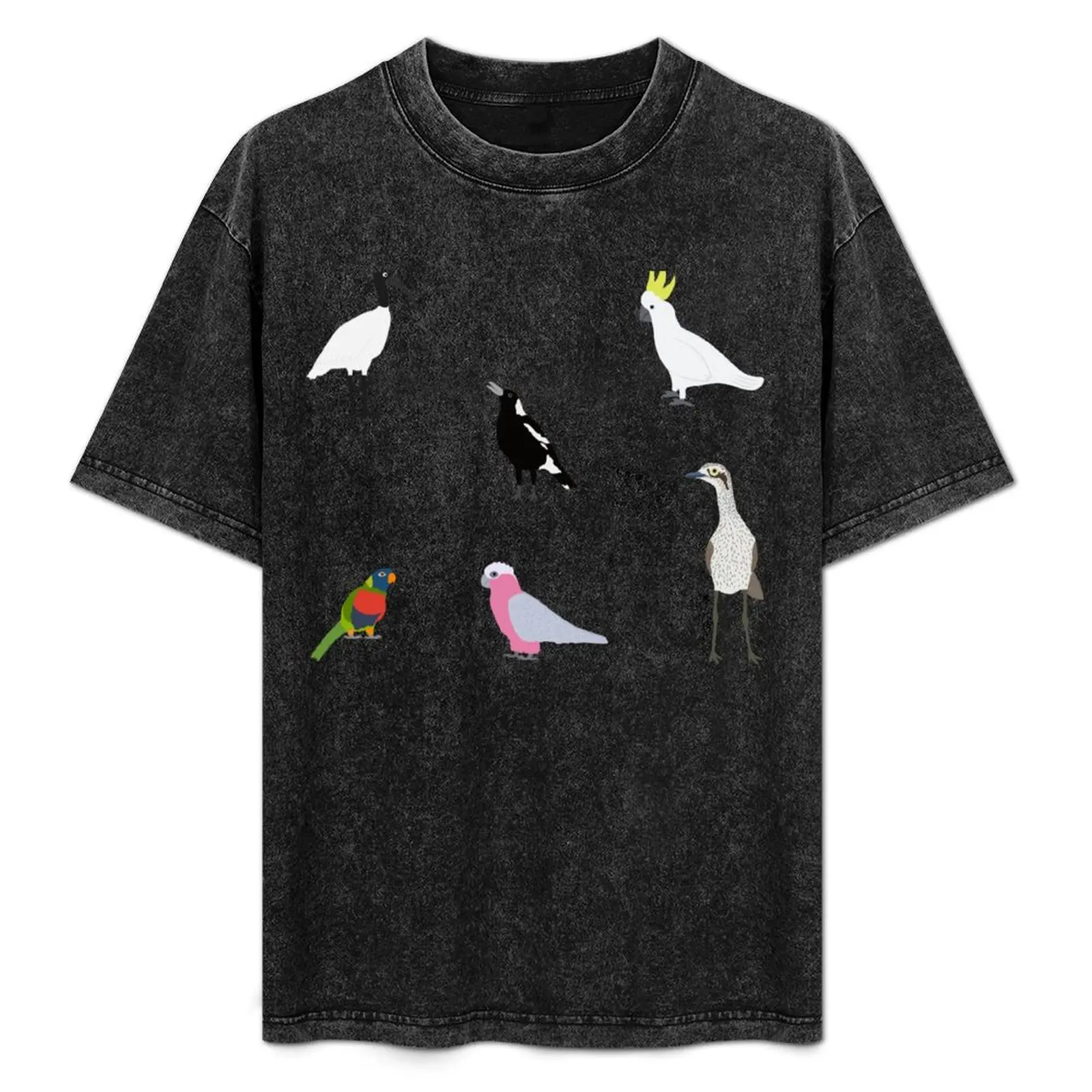 Birds of Australia Pattern - Black T-Shirt Simple Solid Color Crew Neck Tee
Birds of Australia Pattern - Black T-Shirt Simple Solid Color Crew Neck Tee