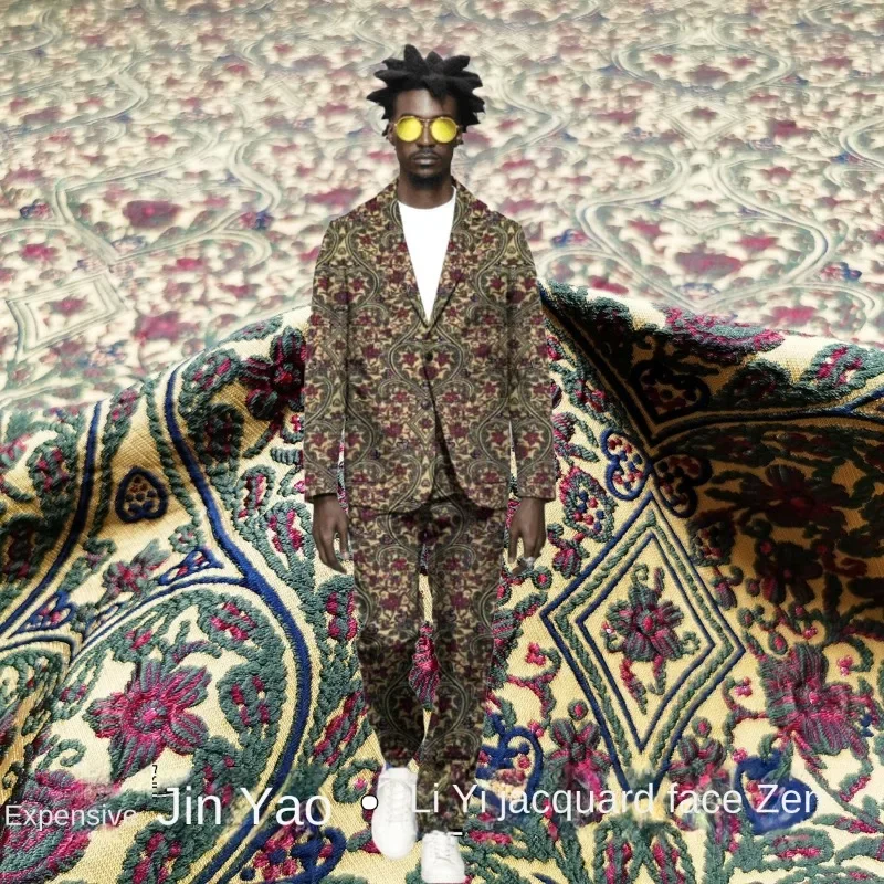 Golden Line Jacquard Woven Brocade Fabric Suit Stiff Windbreaker Performance Clothing Fashion Cloth for Dress Sewing Per Meter
Golden Line Jacquard Woven Brocade Fabric Suit Stiff Windbreaker Performance Clothing Fashion Cloth for Dress Sewing Per Meter