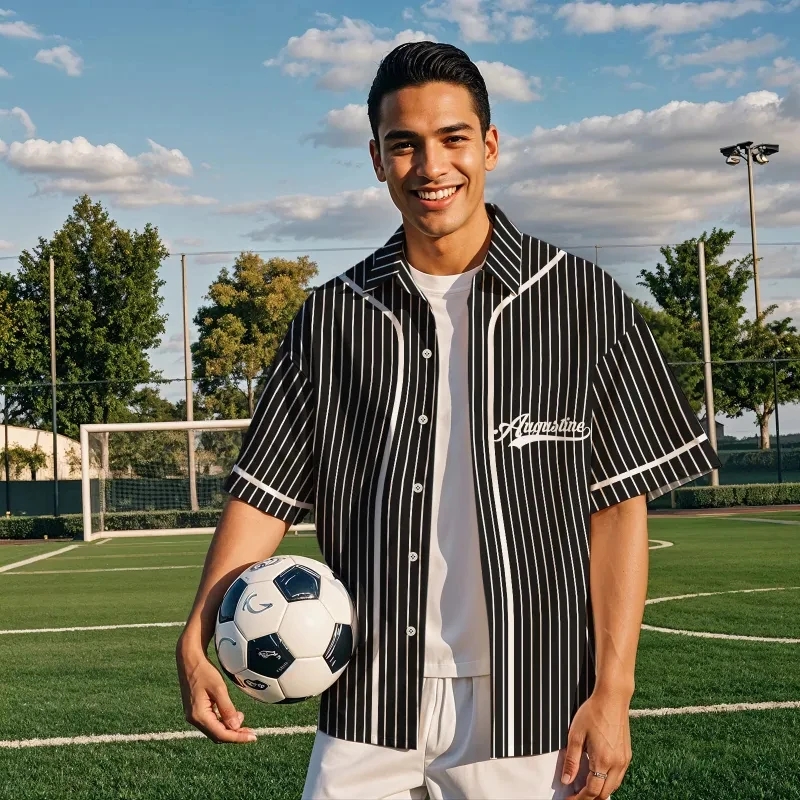 Custom Name Number Classic Stripe Football Hawaiian Shirt Personalized Retro Short Sleeve Button Up Aloha Shirt Casual Sport Tee
Custom Name Number Classic Stripe Football Hawaiian Shirt Personalized Retro Short Sleeve Button Up Aloha Shirt Casual Sport Tee