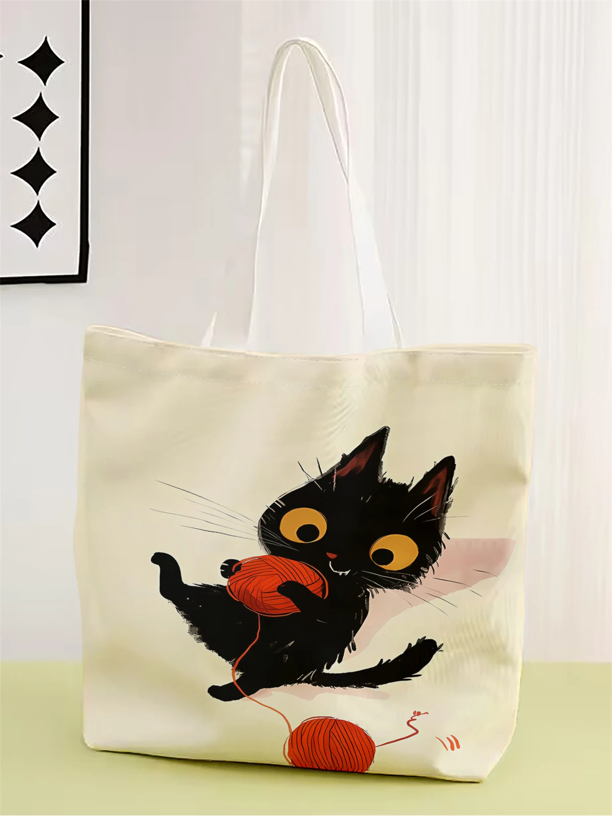 1pc,Mao Qiu cat handbag, reusable fashionable handbag, multifunctional handbag, printed canvas shopping bag
1pc,Mao Qiu cat handbag, reusable fashionable handbag, multifunctional handbag, printed canvas shopping bag